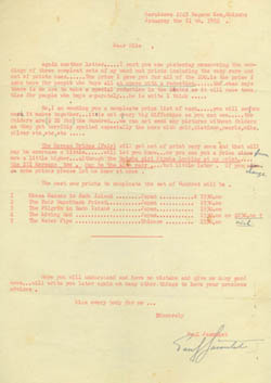 Paul Jacoulet Letter 4, January 10, 1952