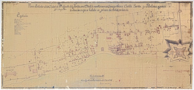 Copy of Mariano de la Rocque’s Plano Particular de la Ciudad de San Agustin de la Florida