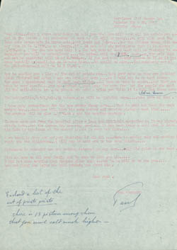 Paul Jacoulet Letter 30, October 9, 1952