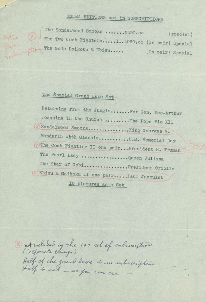 Paul Jacoulet Letter 6, February 1, 1952