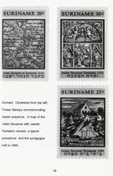 Stamps commemorating Jewish presence
